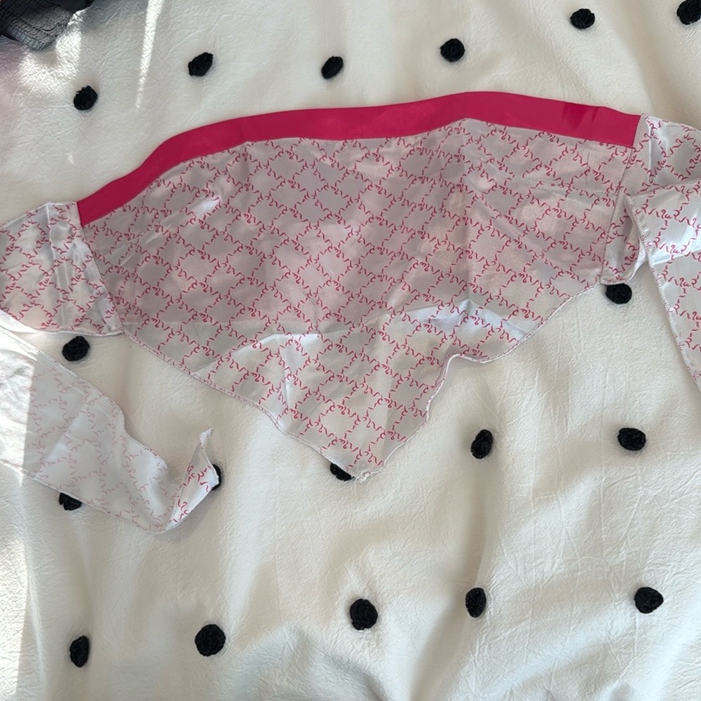Pink and White Logo Print shirt